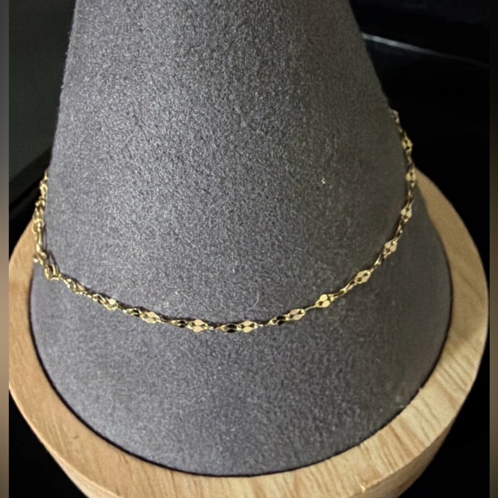 7-inch 10kt Yellow Gold Beautiful Mirror Chain Bracelet  1.5mm